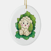 Kawaii Bloemkool Keramisch Ornament (Rechts)