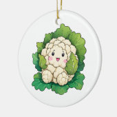 Kawaii Bloemkool Keramisch Ornament (Links)