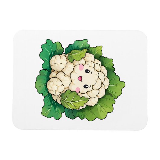 Kawaii Bloemkool Magneet (Horizontaal)