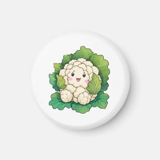Kawaii Bloemkool Magneet (Voorkant)