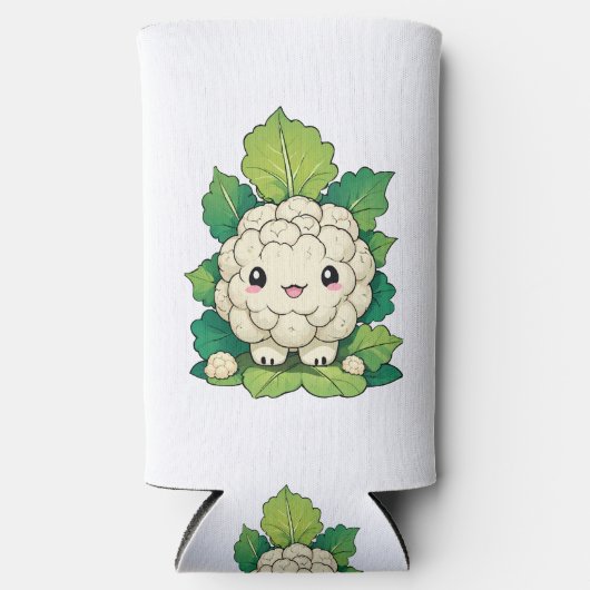 Kawaii Bloemkool Seltzer Blikjeskoeler (Voorkant)