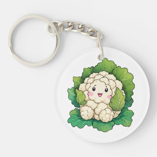 Kawaii Bloemkool Sleutelhanger (Voorkant)