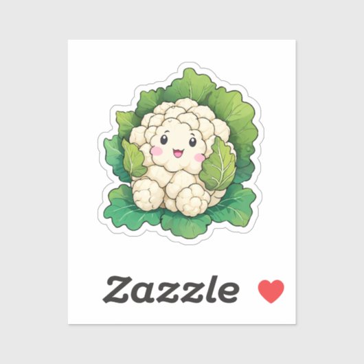 Kawaii Bloemkool Sticker (Vel)