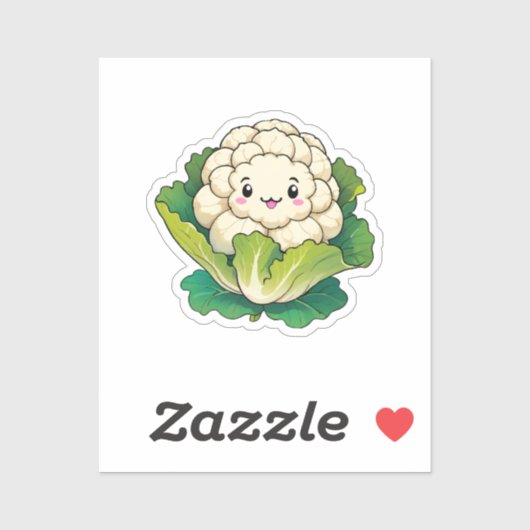 Kawaii Bloemkool Sticker (Vel)