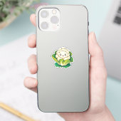 Kawaii Bloemkool Sticker (Telefoon)