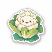 Kawaii Bloemkool Sticker (Voorkant)
