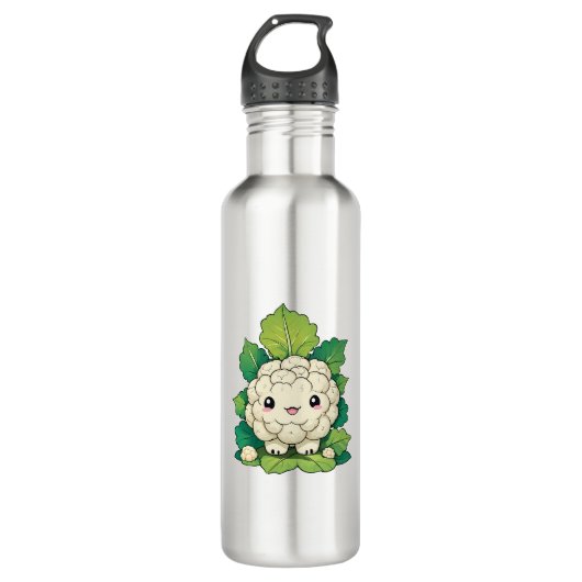 Kawaii Bloemkool Waterfles (Voorkant)