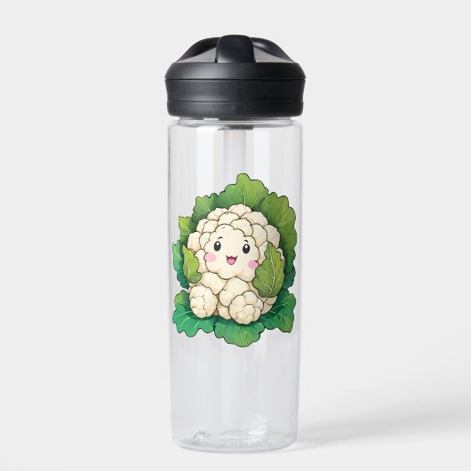 Kawaii Bloemkool Waterfles (Voorkant)
