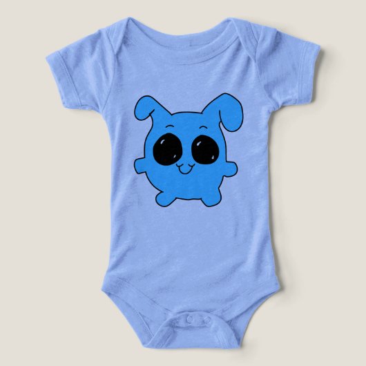 Kawaii Blue Bunny T-Shirt (Design voorkant)