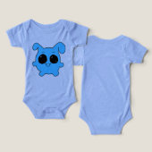 Kawaii Blue Bunny T-Shirt (Ontwerp Voorkant & Achterkant)