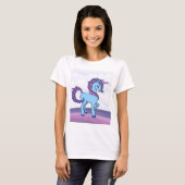 Kawaii Blue Eenhoorn T-shirt (Voorkant volledig)
