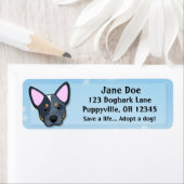 Kawaii Blue Heeler Etiket (Insitu)