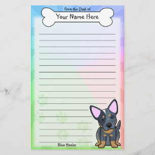 Kawaii Blue Heeler Stationery Briefpapier