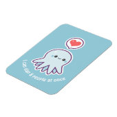Kawaii Blue Octopus Magneet (Linkerzijde)