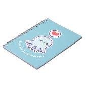 Kawaii Blue Octopus Notitieboek (Linkerzijde)