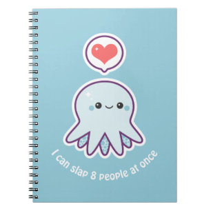 Kawaii Blue Octopus Notitieboek