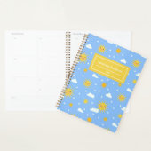 Kawaii Blue Sky Sunshine Weather Persoonlijke naam Planner (Display)