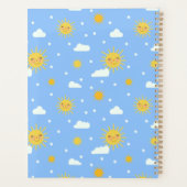 Kawaii Blue Sky Sunshine Weather Persoonlijke naam Planner (Achterkant)