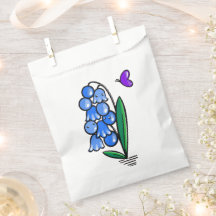 Kawaii Bluebells met Butterfly Favoriete tas