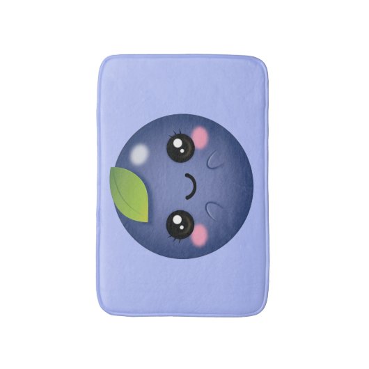 Kawaii Blueberry Badmat (Voorkant Verticaal)
