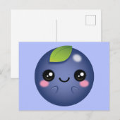 Kawaii Blueberry Briefkaart (Voorkant / Achterkant)