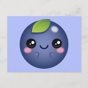 Kawaii Blueberry Briefkaart