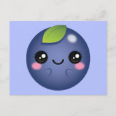 Kawaii Blueberry Briefkaart (Voorkant)