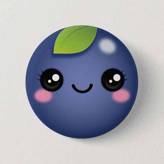 Kawaii Blueberry Button (Voorkant)
