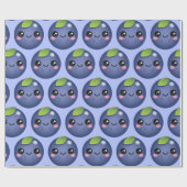 Kawaii Blueberry Cadeaupapier (Vlak)