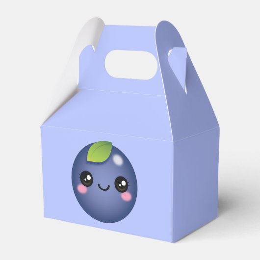Kawaii Blueberry Favor Box Bedankdoosjes (Voorkant Zijde)