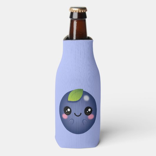 Kawaii Blueberry Flesjeskoeler (Fles Voorkant)
