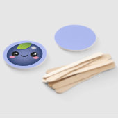 Kawaii Blueberry Hand Fan Handwaaier (Niet-gemonteerd)
