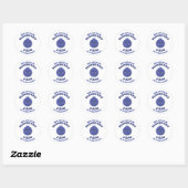 Kawaii Blueberry Jam Ronde Sticker (Vel)