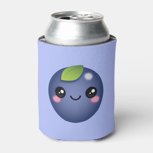 Kawaii Blueberry Koelbox Blikjeskoeler (Blikje Voorkant)
