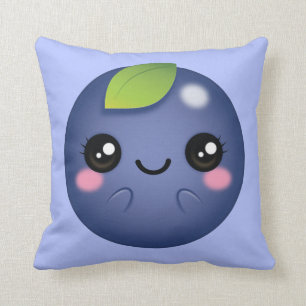 Kawaii Blueberry Kussen