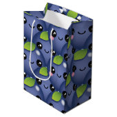 Kawaii Blueberry Medium Gift Bag Medium Cadeauzakje (Voorkant Gekanteld)