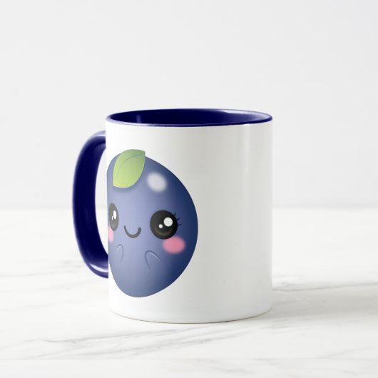 Kawaii Blueberry Mok (Voorkant links)