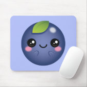 Kawaii Blueberry Muismat (Met muis)
