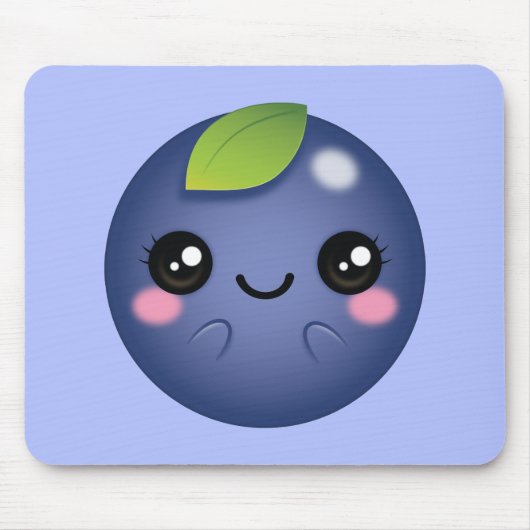 Kawaii Blueberry Muismat (Voorkant)