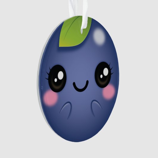 Kawaii Blueberry Ornament (voorkant)