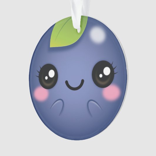 Kawaii Blueberry Ornament (voorkant)