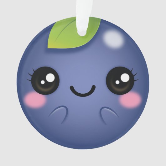 Kawaii Blueberry Ornament (voorkant)