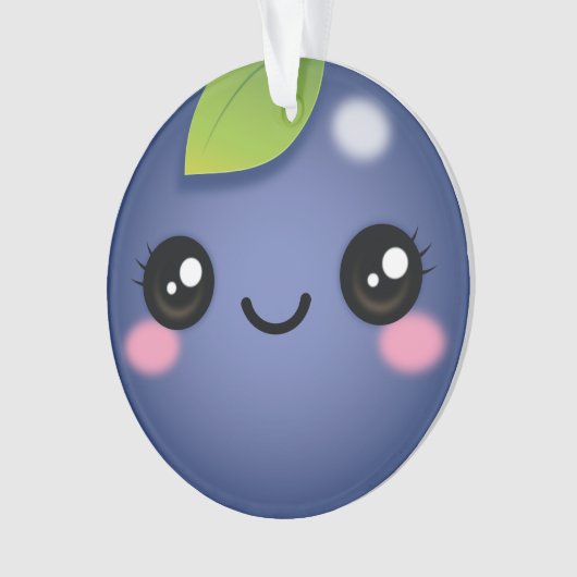 Kawaii Blueberry Ornament (voorkant)