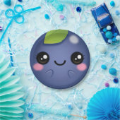 Kawaii Blueberry Papieren Bordje (Feest)