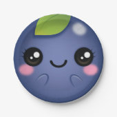 Kawaii Blueberry Papieren Bordje (Voorkant)