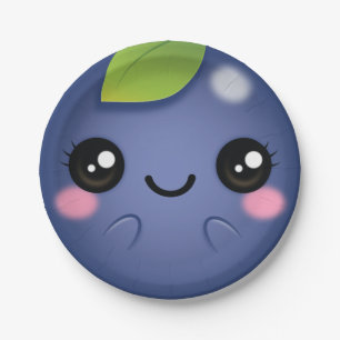 Kawaii Blueberry Papieren Bordje