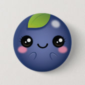 Kawaii Blueberry Ronde Button 5,7 Cm (Voorkant)