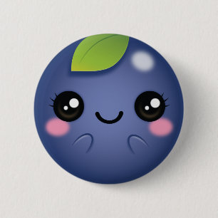 Kawaii Blueberry Ronde Button 5,7 Cm