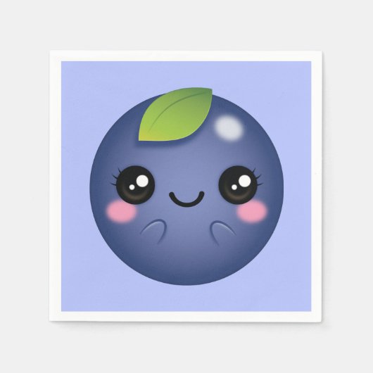 Kawaii Blueberry Servet (Voorkant)