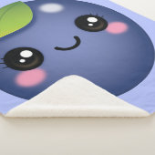 Kawaii Blueberry Sherpa Blanket Deken (3/4)